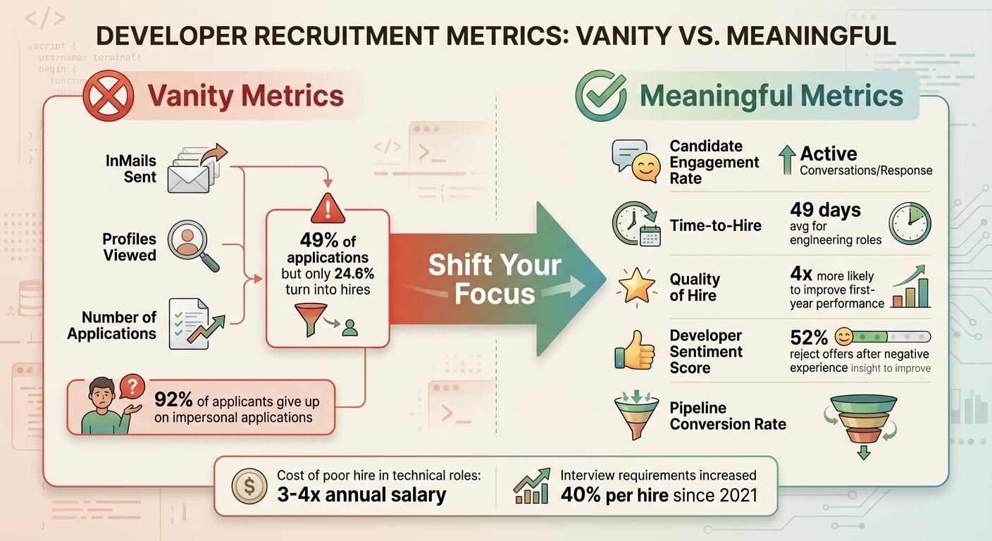 Vanity Metrics vs Meaningful Recruitment Metrics for Developer Hiring
