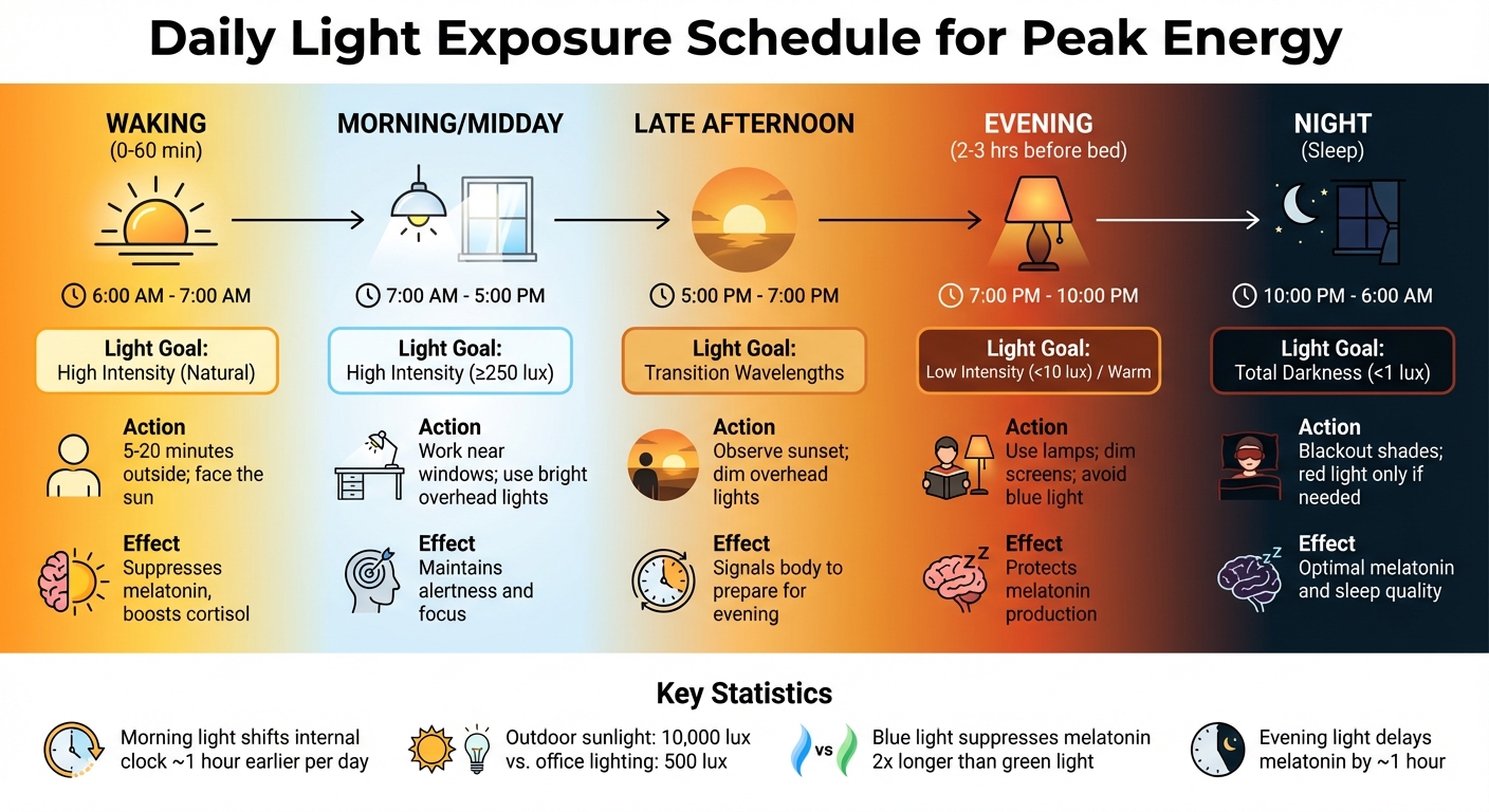 Daily Light Exposure Schedule for Optimal Energy and Sleep