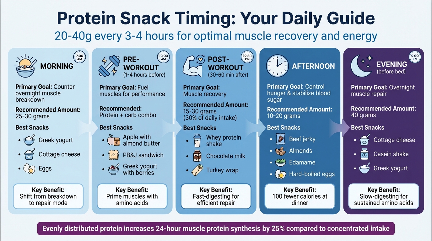 Optimal Protein Snack Timing Guide Throughout the Day