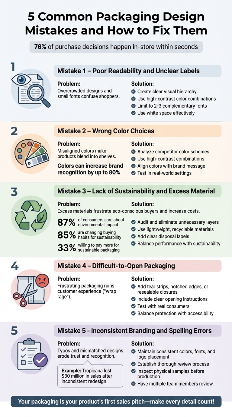 5 Common Packaging Design Mistakes and How to Fix Them