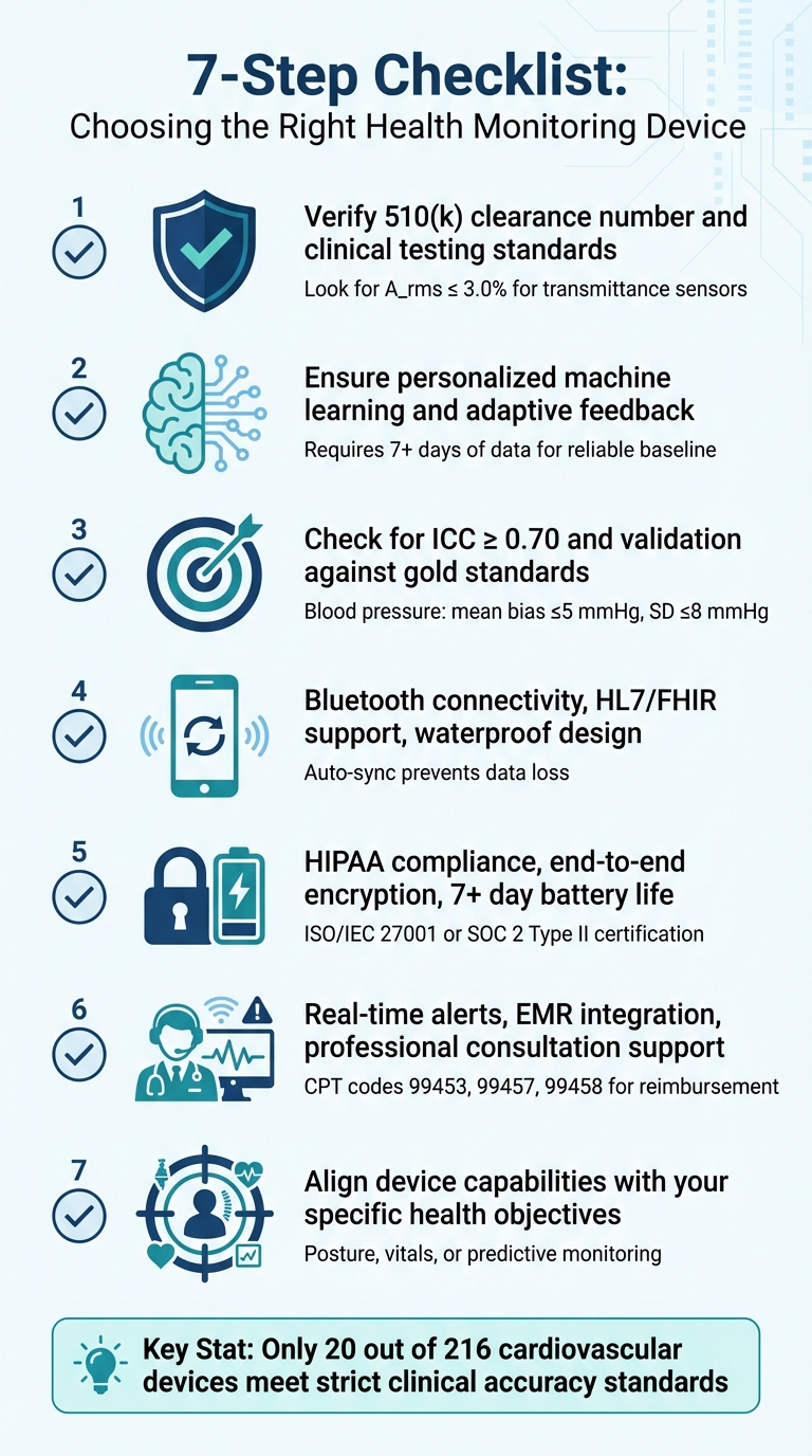 7-Step Checklist for Choosing Health Monitoring Devices