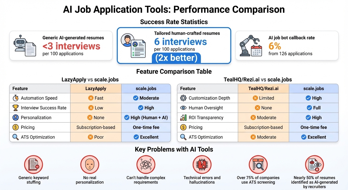 AI Job Application Tools vs Human-Assisted Services: Success Rates and Features Comparison