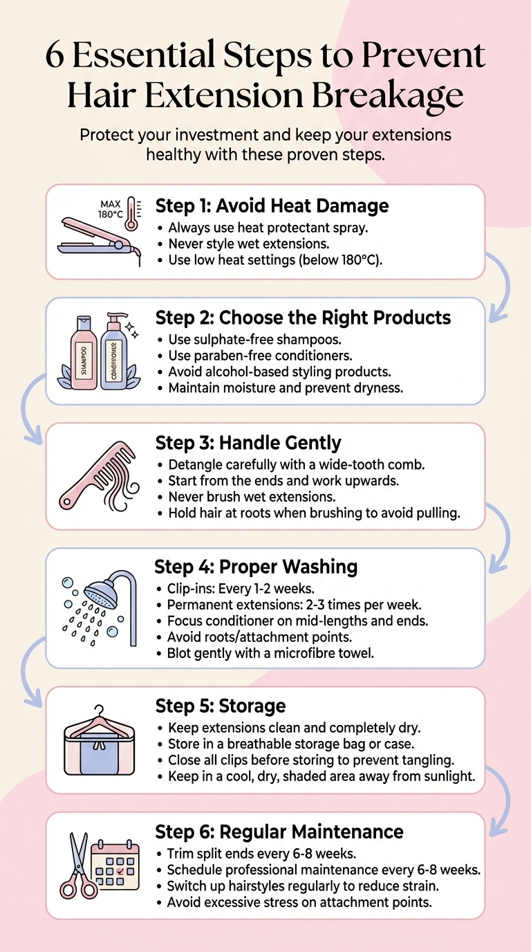 6 Essential Steps to Prevent Hair Extension Breakage and Snapping