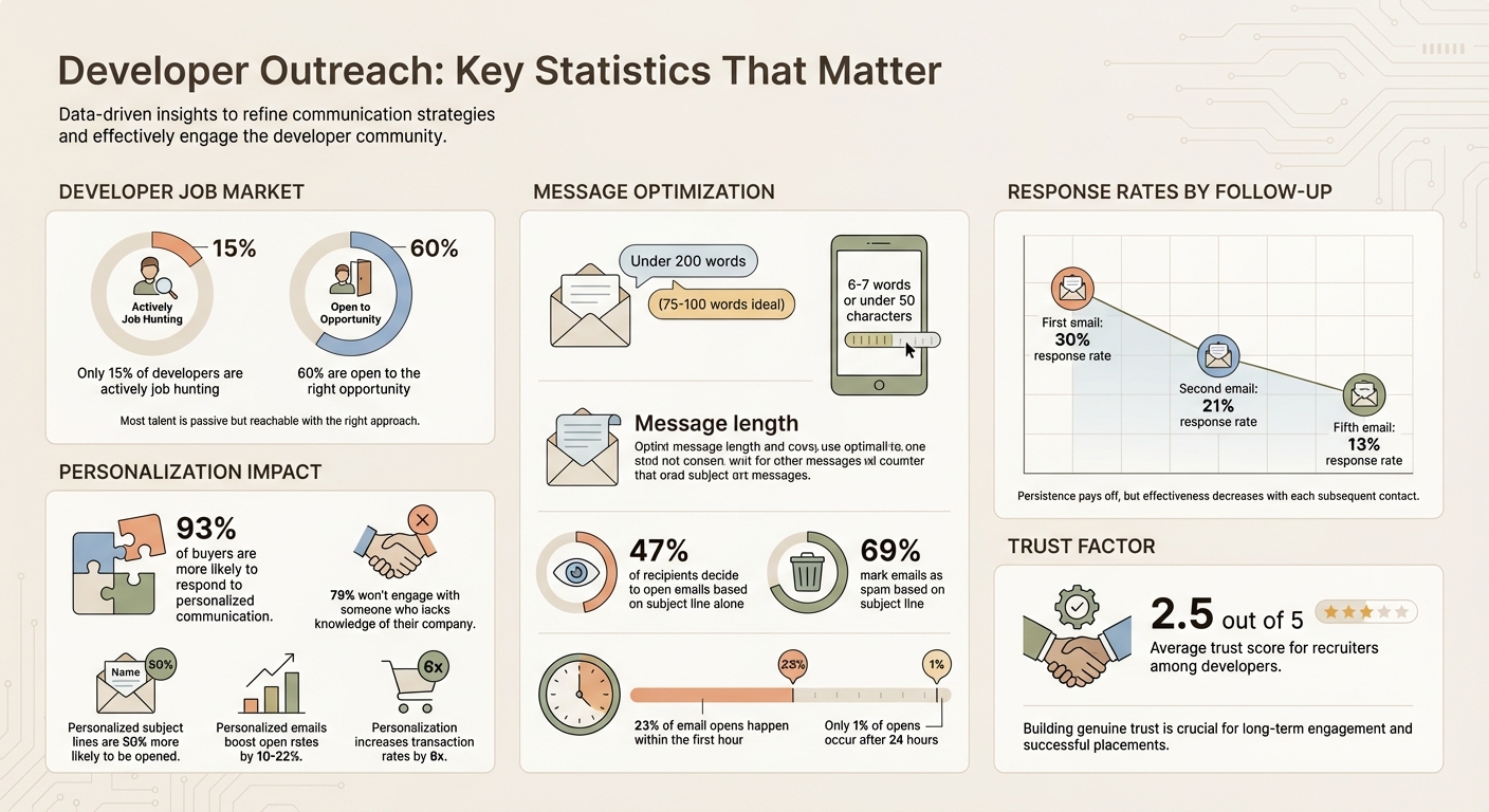 Developer Outreach Statistics: Personalization and Engagement Metrics