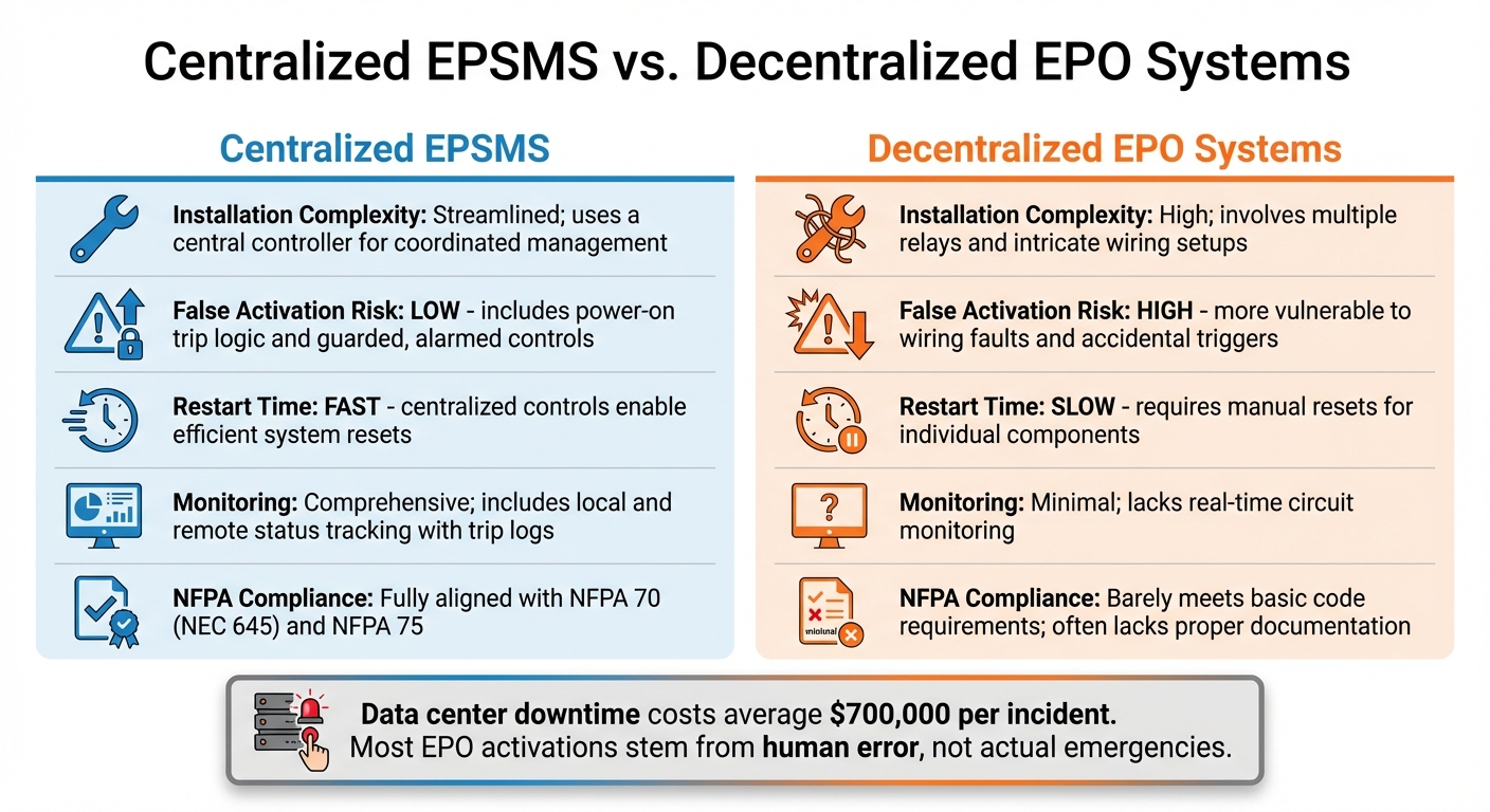 Centralized EPSMS vs Decentralized EPO Systems Comparison