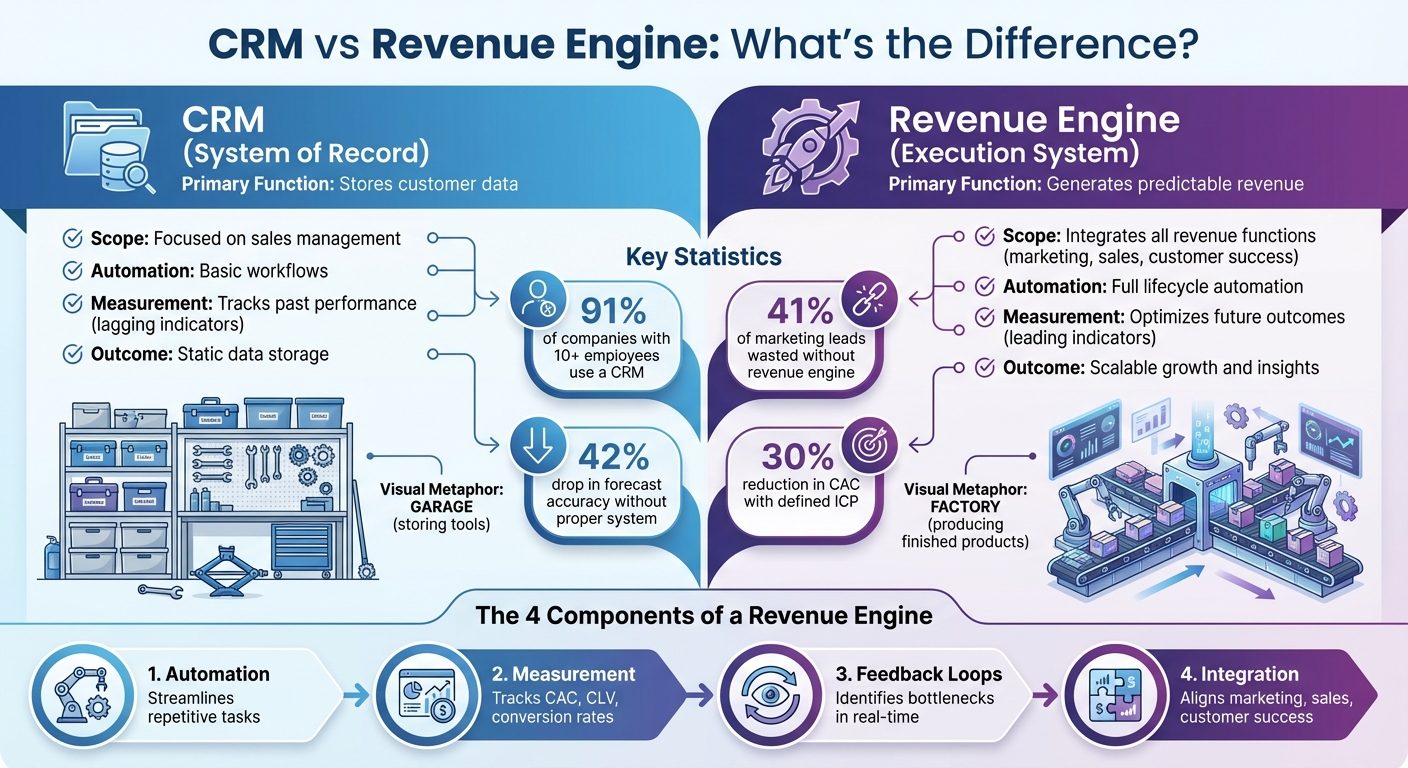 CRM vs Revenue Engine: Key Differences and Capabilities Comparison