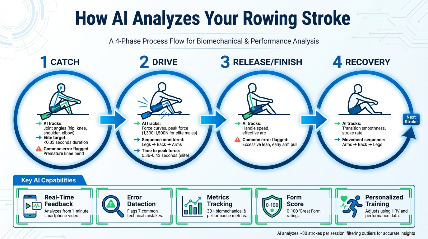 How AI Analyzes Rowing Technique: The 4-Phase Stroke Breakdown
