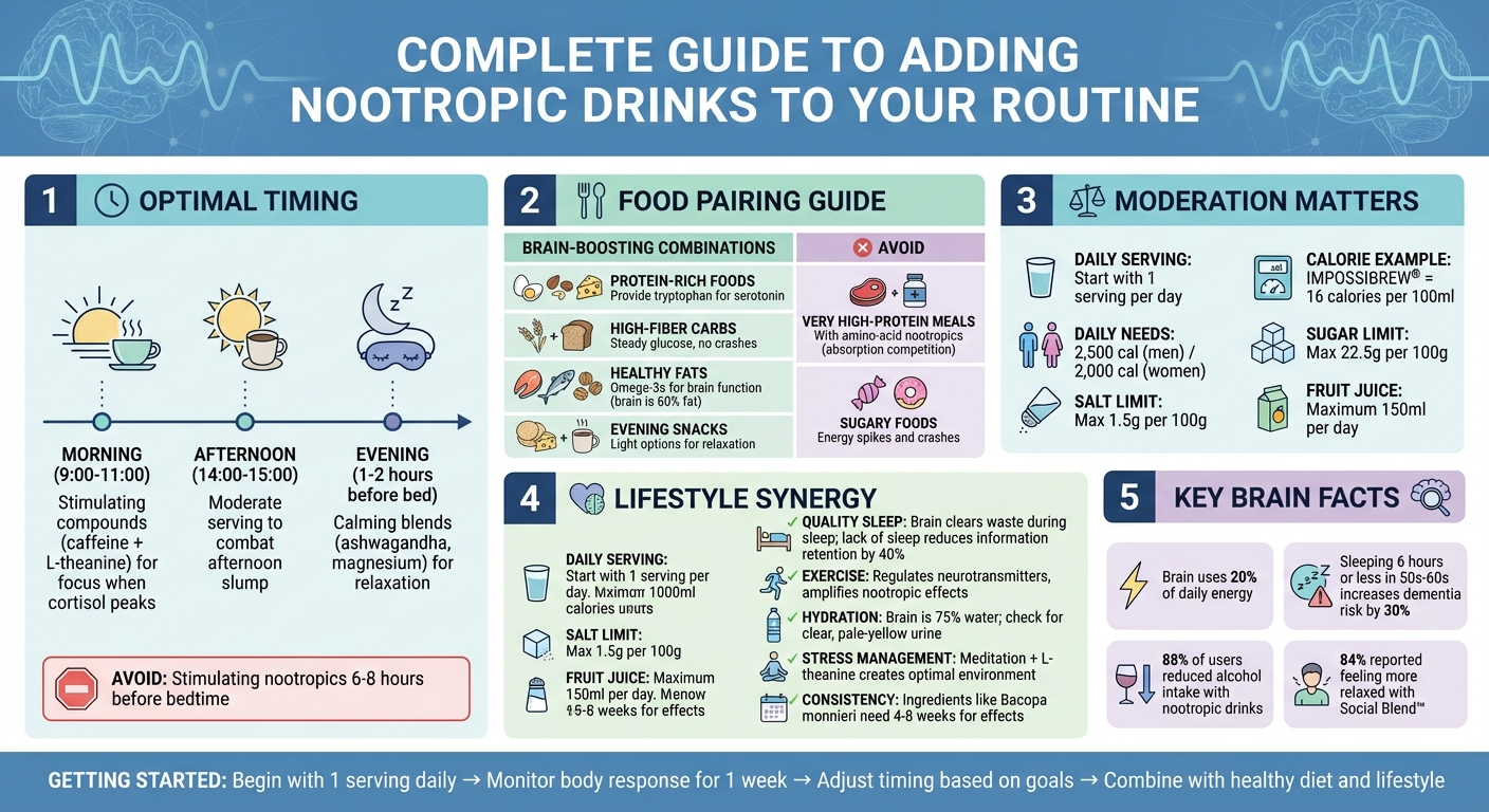 How to Add Nootropic Drinks to Your Daily Routine: Timing and Pairing Guide