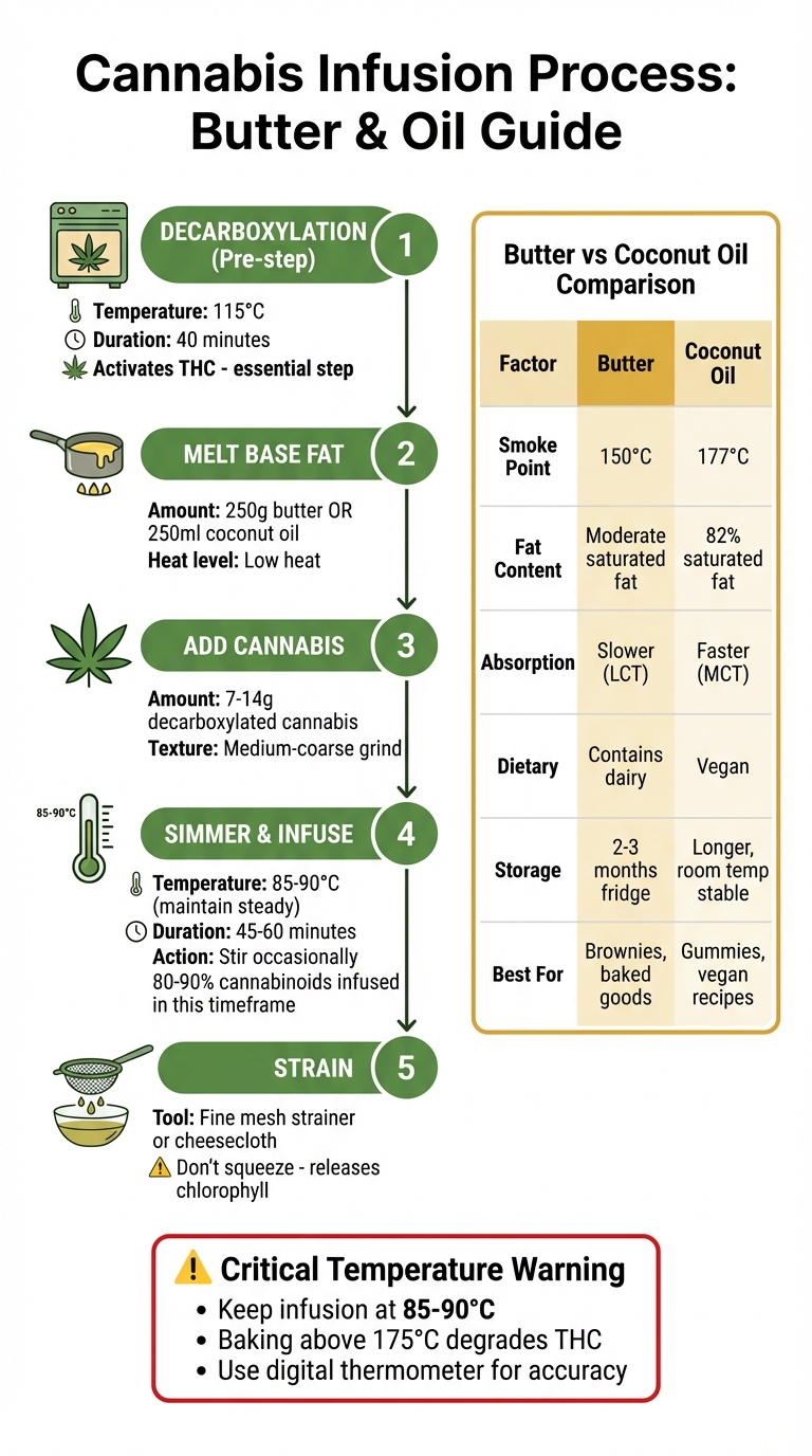 Cannabis Edibles Infusion Process: Temperature Guide and Steps