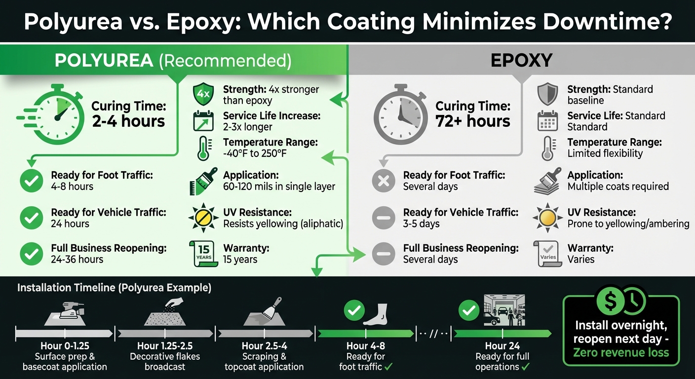 Polyurea vs Epoxy Floor Coatings: Speed and Durability Comparison