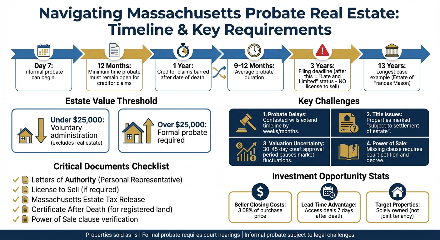 Massachusetts Probate Real Estate Timeline and Key Requirements