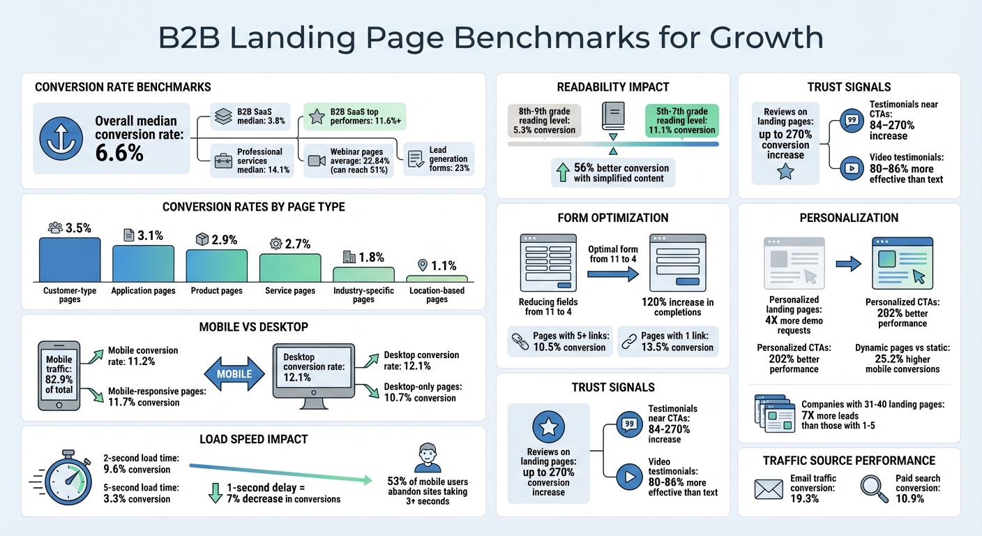 B2B Landing Page Performance Benchmarks: Key Metrics and Conversion Rates