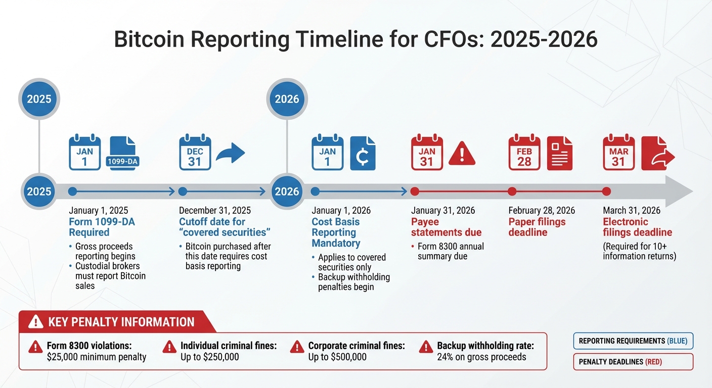 Bitcoin IRS Reporting Deadlines and Requirements 2025-2026