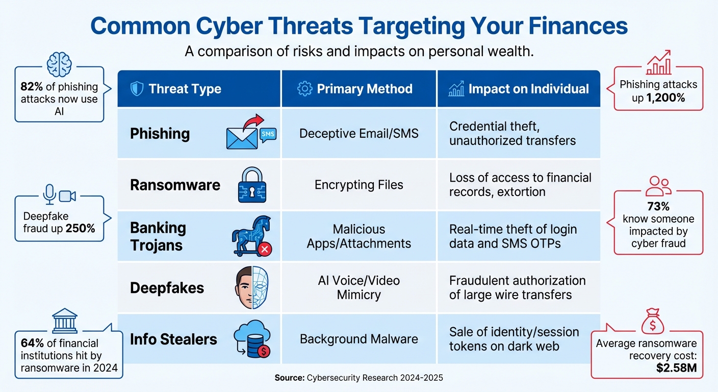 Common Cyber Threats Targeting Personal Finances: Methods and Impact