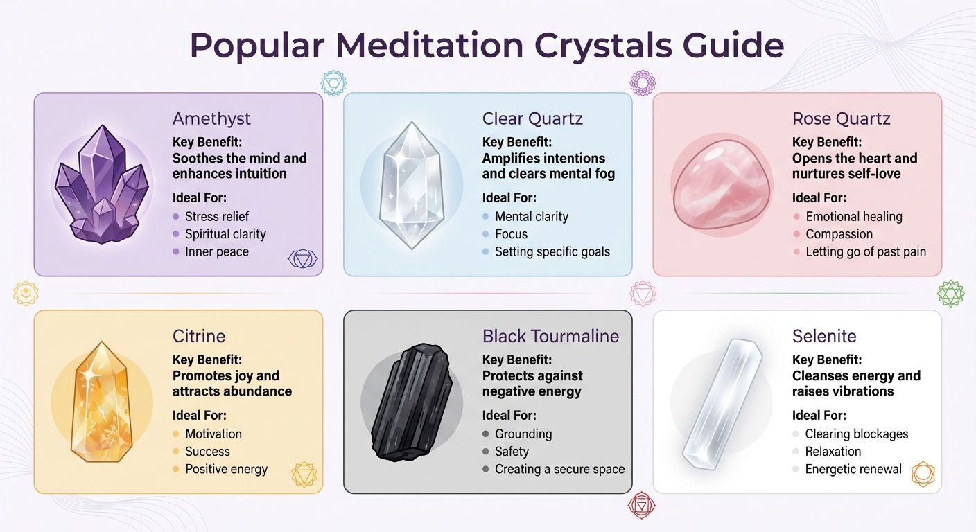 Popular Meditation Crystals: Properties and Benefits Guide