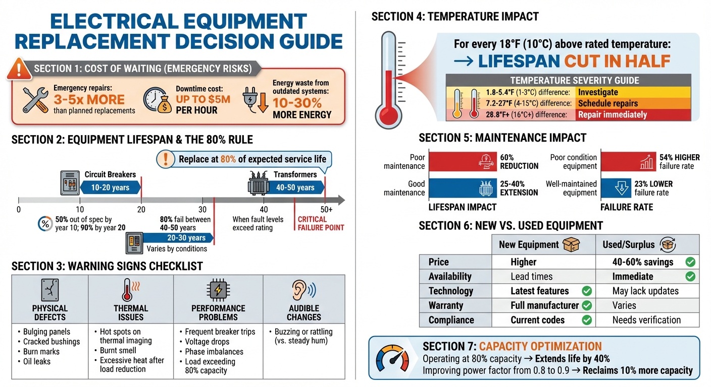 Electrical Equipment Replacement Decision Guide: Warning Signs, Costs, and Lifespan Data