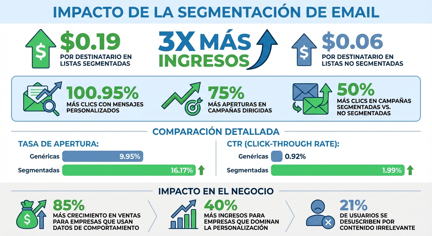 Impacto de la segmentación de emails: estadísticas clave y beneficios