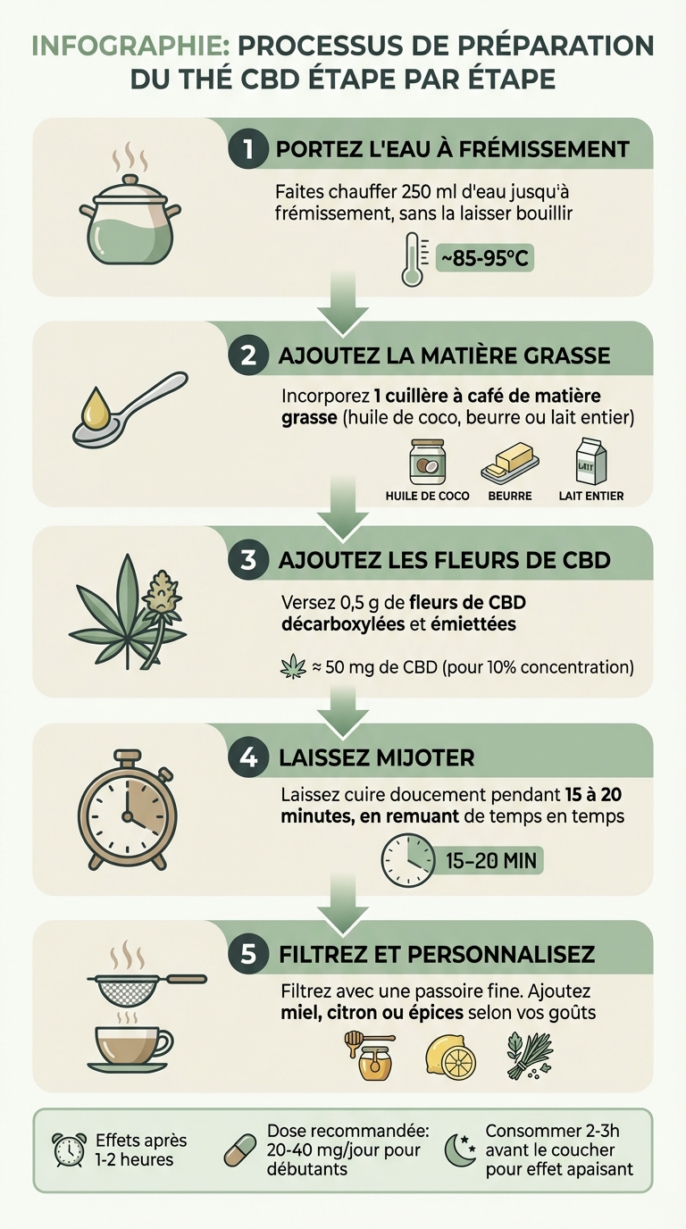 Guide étape par étape pour préparer une tisane CBD maison