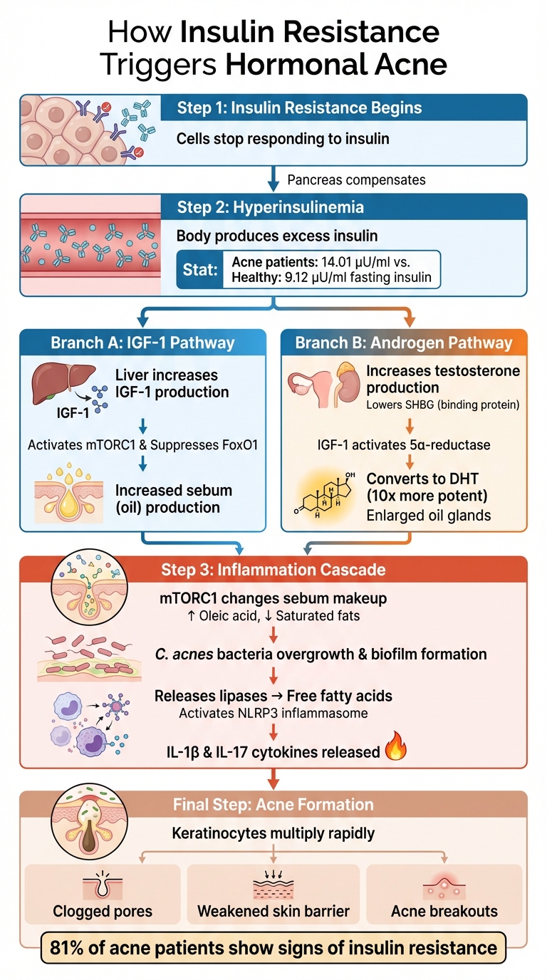 How Insulin Resistance Triggers Hormonal Acne: A Step-by-Step Breakdown