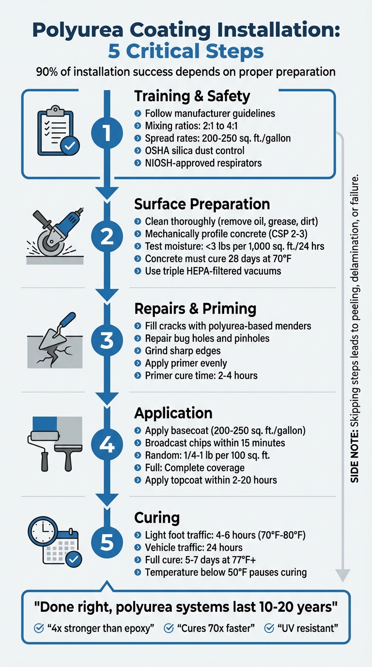 5-Step Polyurea Coating Installation Process Guide