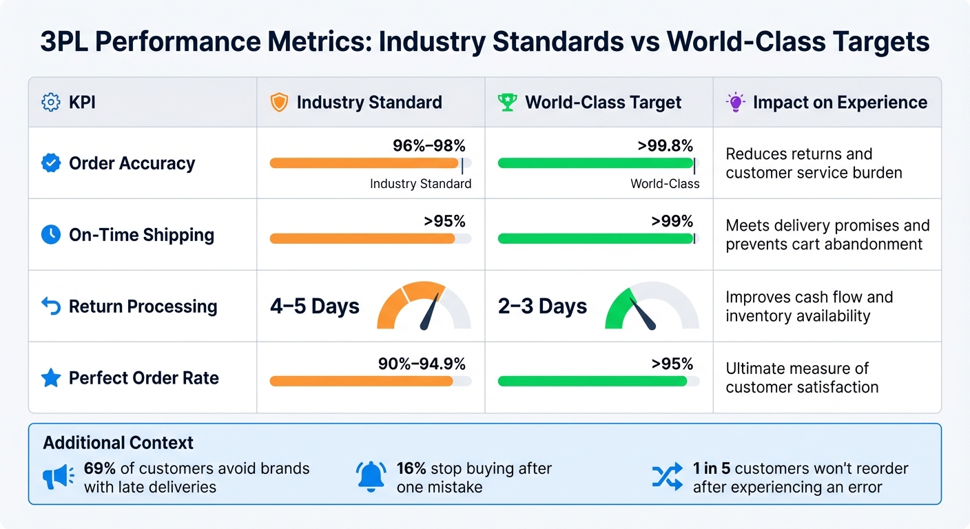 3PL Performance Metrics: Industry Standards vs World-Class Targets
