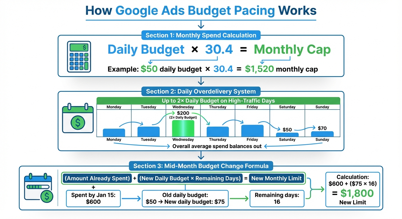How Google Ads Budget Pacing Works: Daily and Monthly Spend Limits