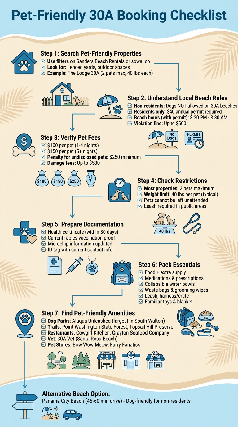 Complete Checklist for Booking Pet-Friendly Stays on 30A Florida