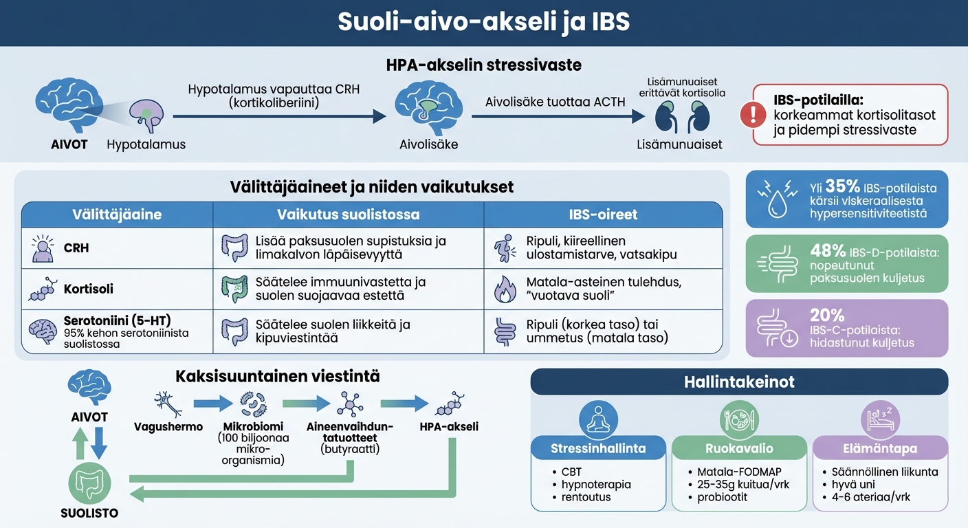 Suoli-aivo-akseli ja IBS: miten stressi vaikuttaa vatsaoireisiin