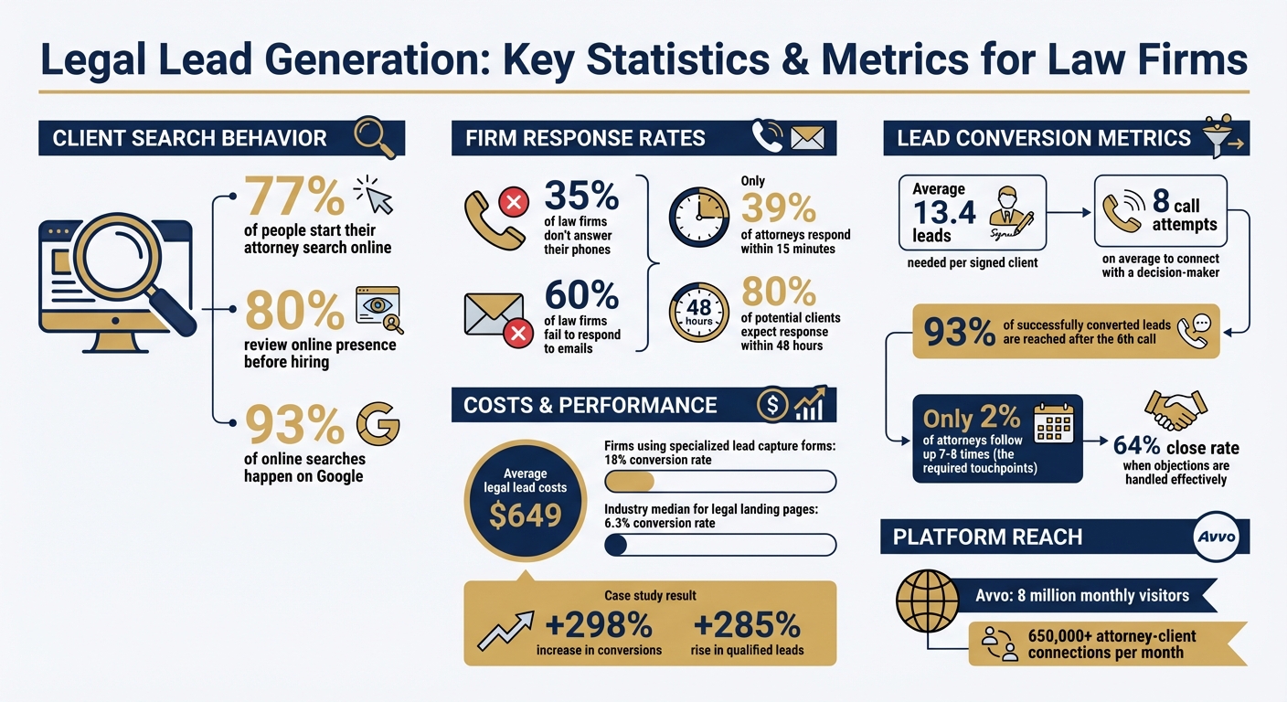 Legal Lead Generation Statistics and Key Metrics for Law Firms