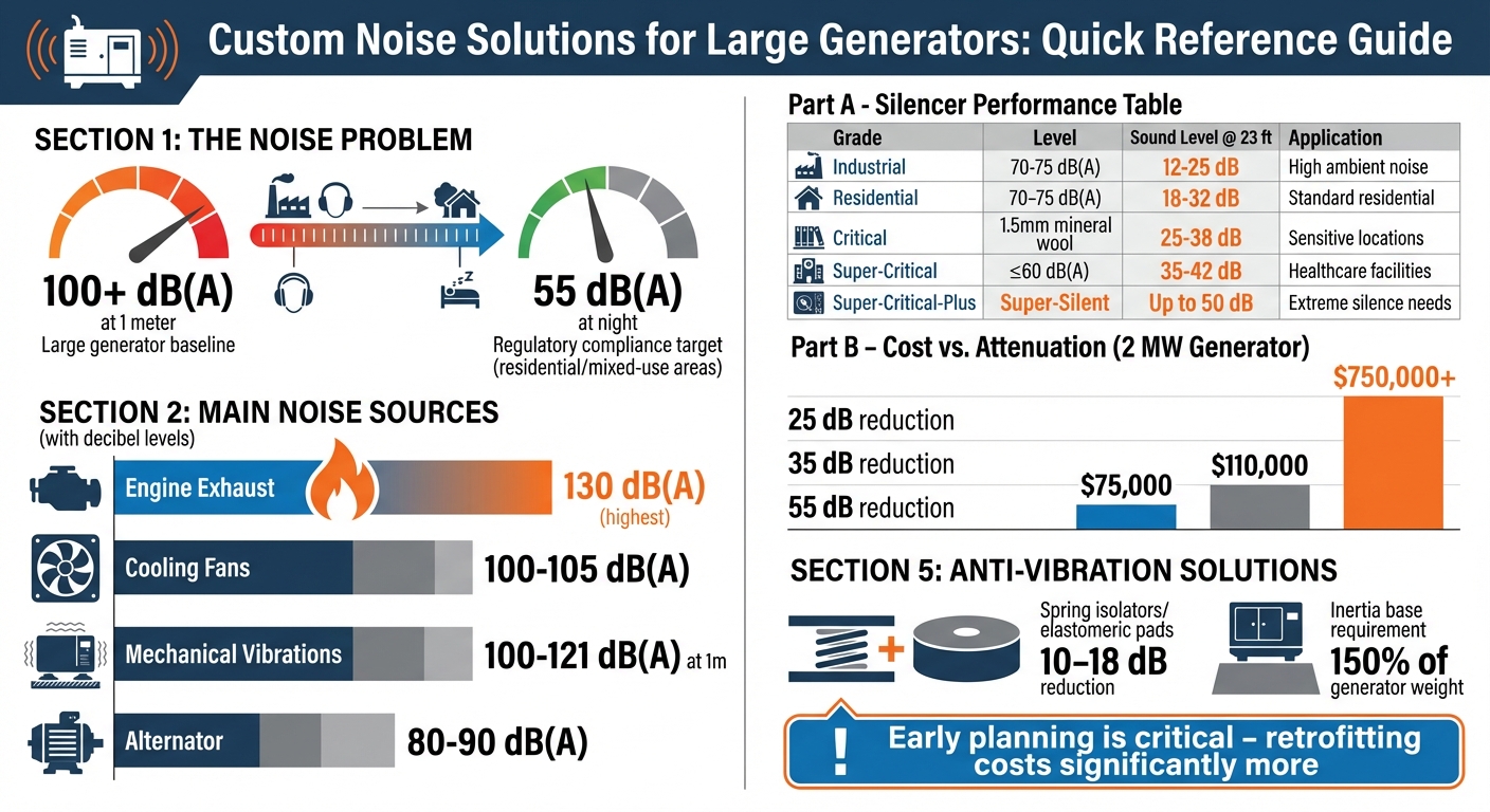 Generator Noise Reduction Solutions: Costs, Performance & Attenuation Levels