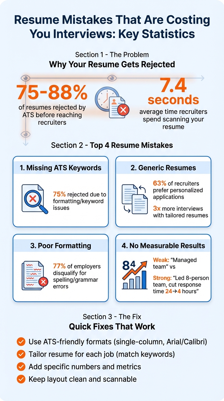 Resume Rejection Statistics and Key Mistakes Costing You Interviews