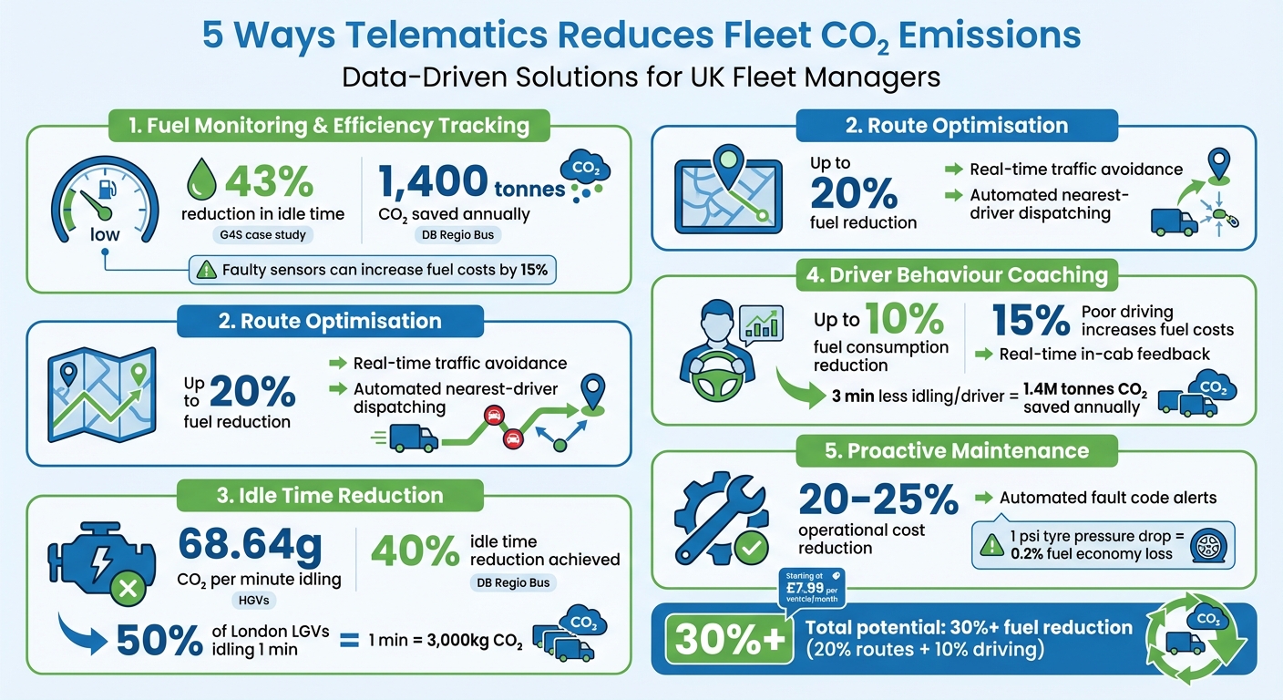 5 Ways Telematics Reduces Fleet CO2 Emissions - Key Statistics and Savings