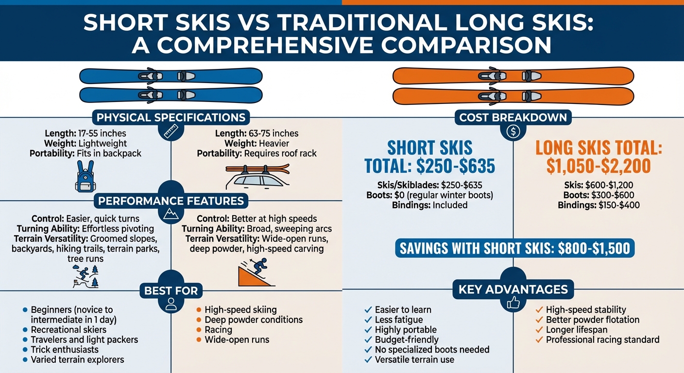 Short Skis vs Traditional Long Skis: Complete Comparison Guide