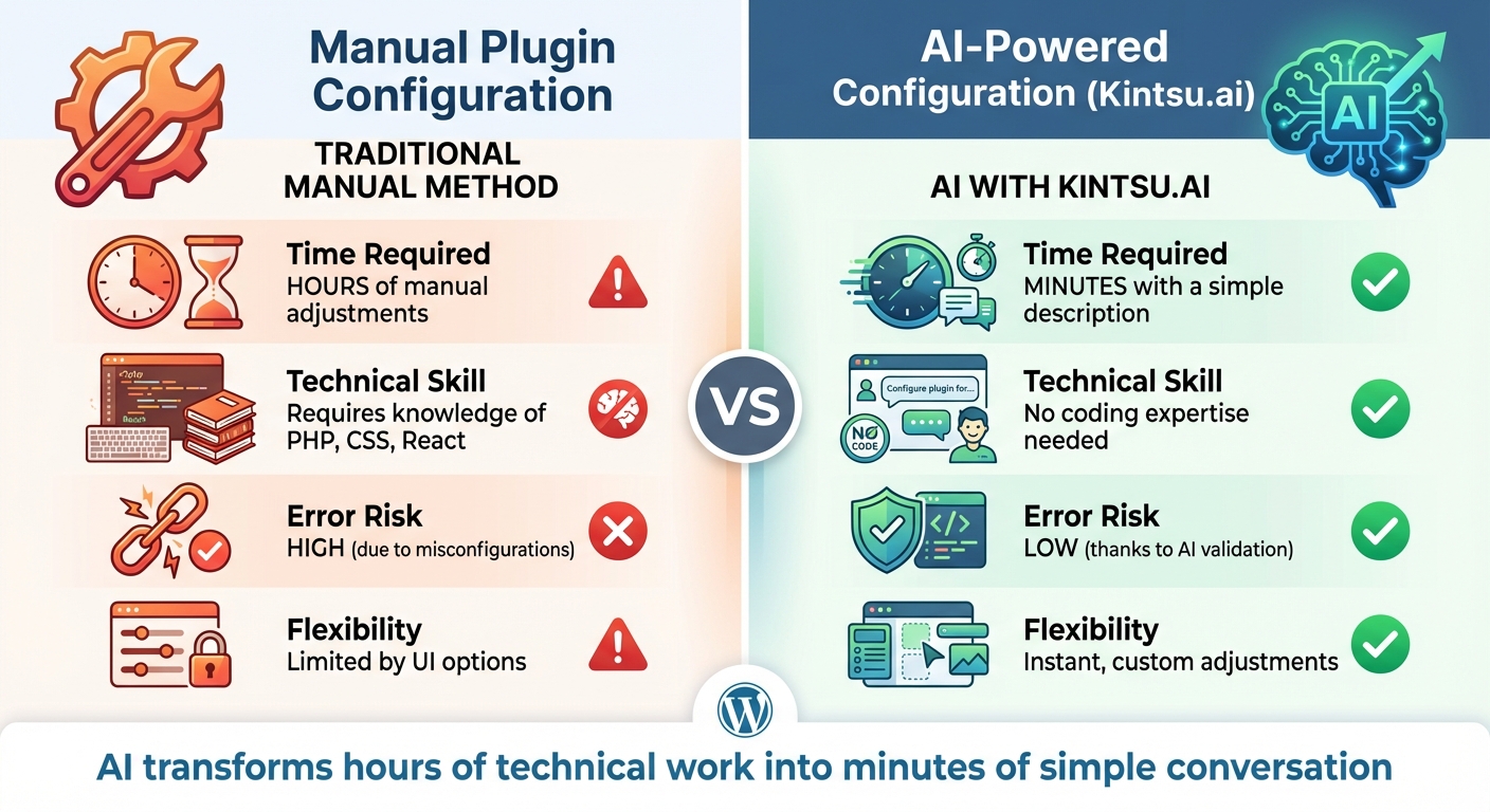Manual vs AI-Powered WordPress Plugin Configuration Comparison