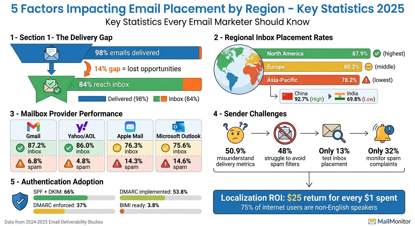 Email Inbox Placement Rates by Region and Provider 2025