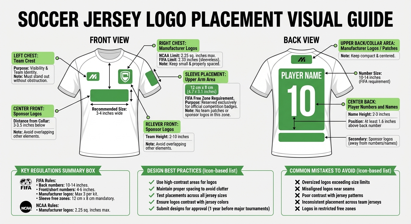 Soccer Jersey Logo Placement Guide: Zones, Sizes and League Regulations