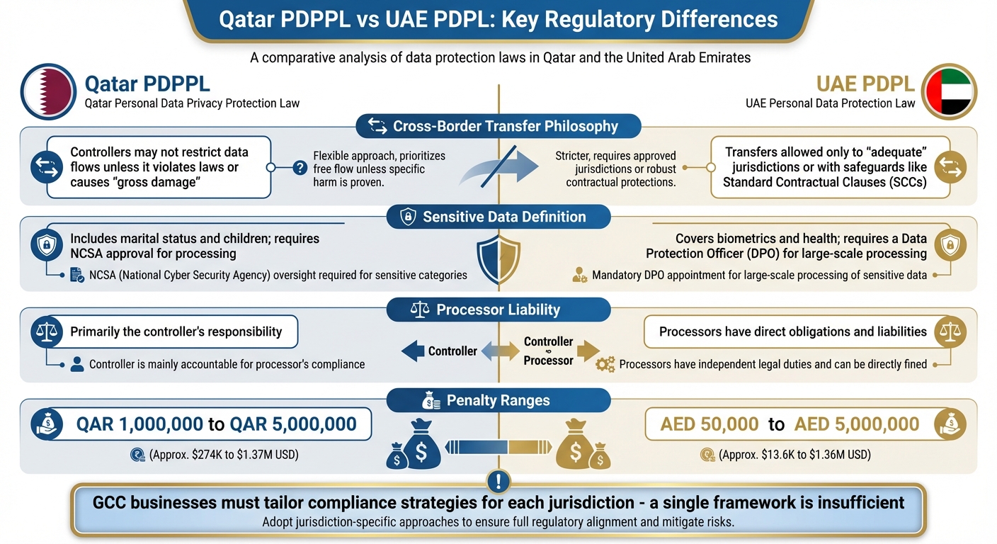 Qatar PDPPL vs UAE PDPL: Key Differences for GCC Businesses