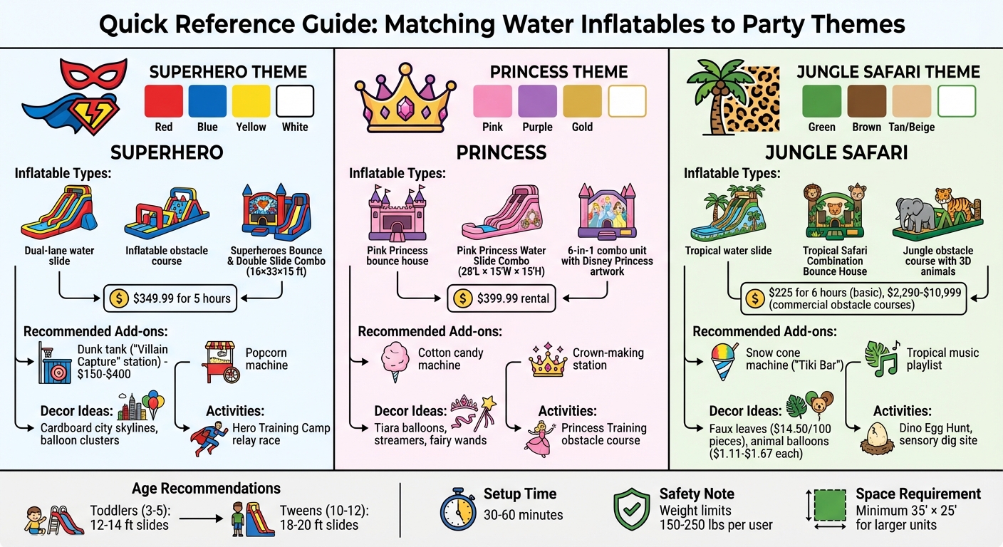 Water Inflatable Party Theme Matching Guide: Colors, Inflatables & Add-ons