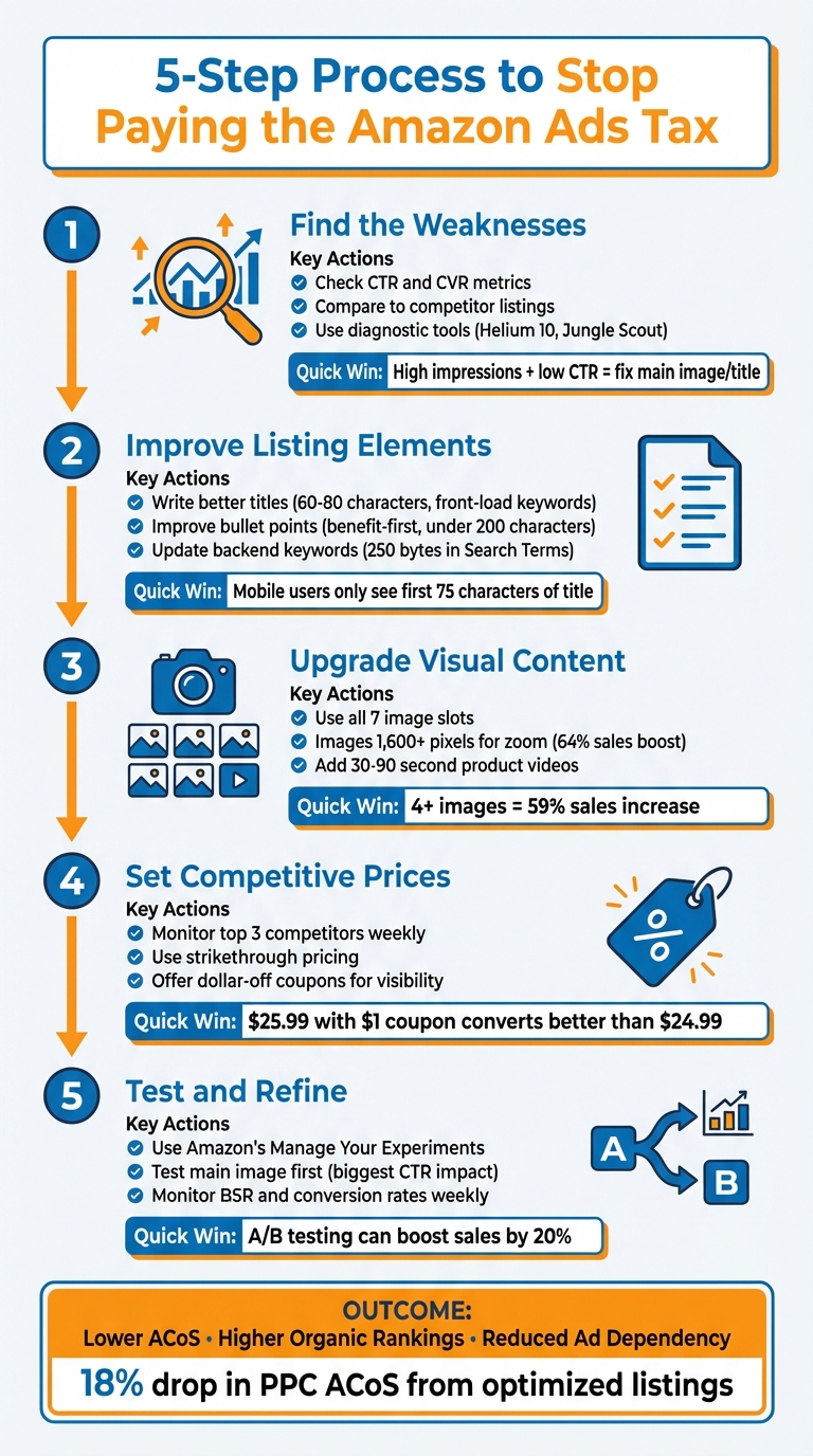 5-Step Process to Optimize Amazon Listings and Reduce Ad Costs
