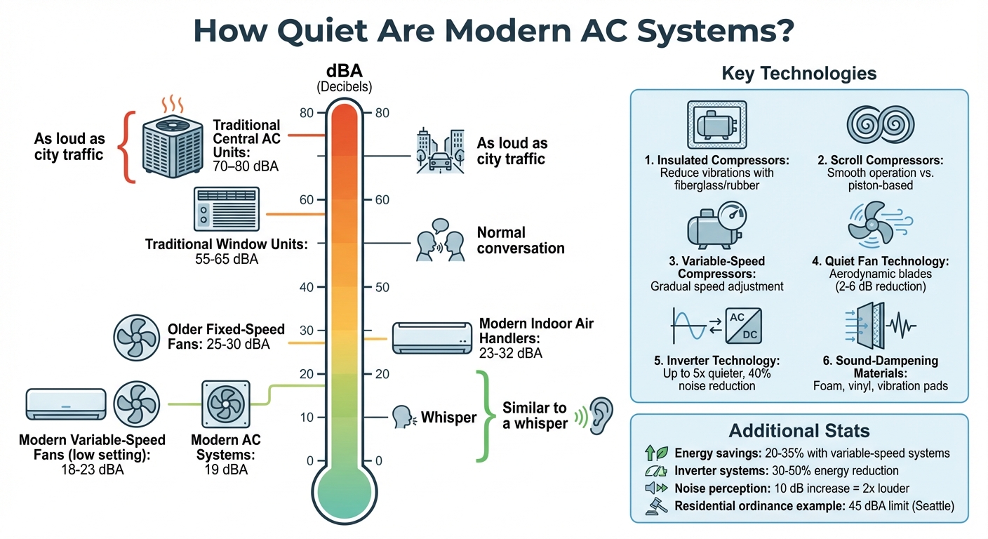 Noise Levels Comparison: Modern vs Traditional AC Systems