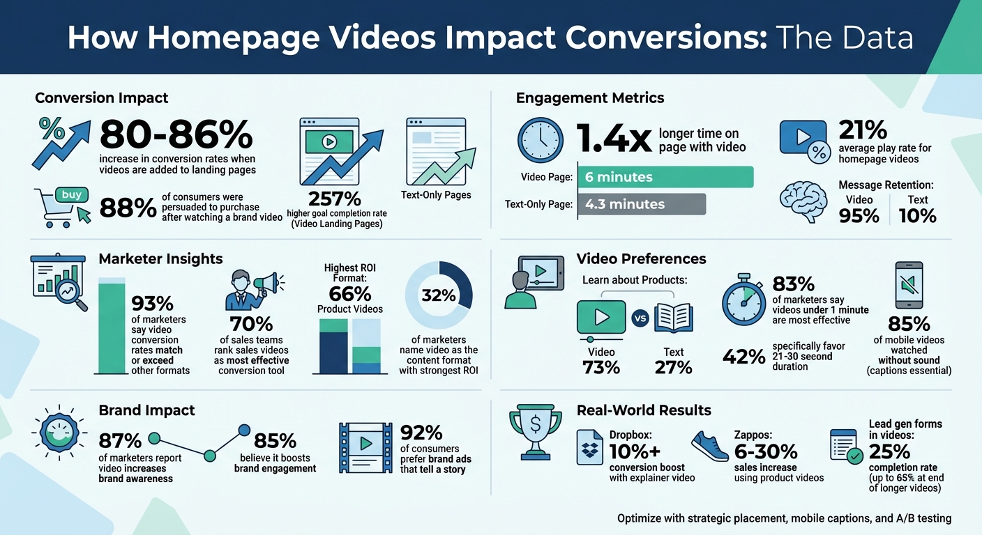 Homepage Video Impact on Conversions: Key Statistics and Performance Metrics