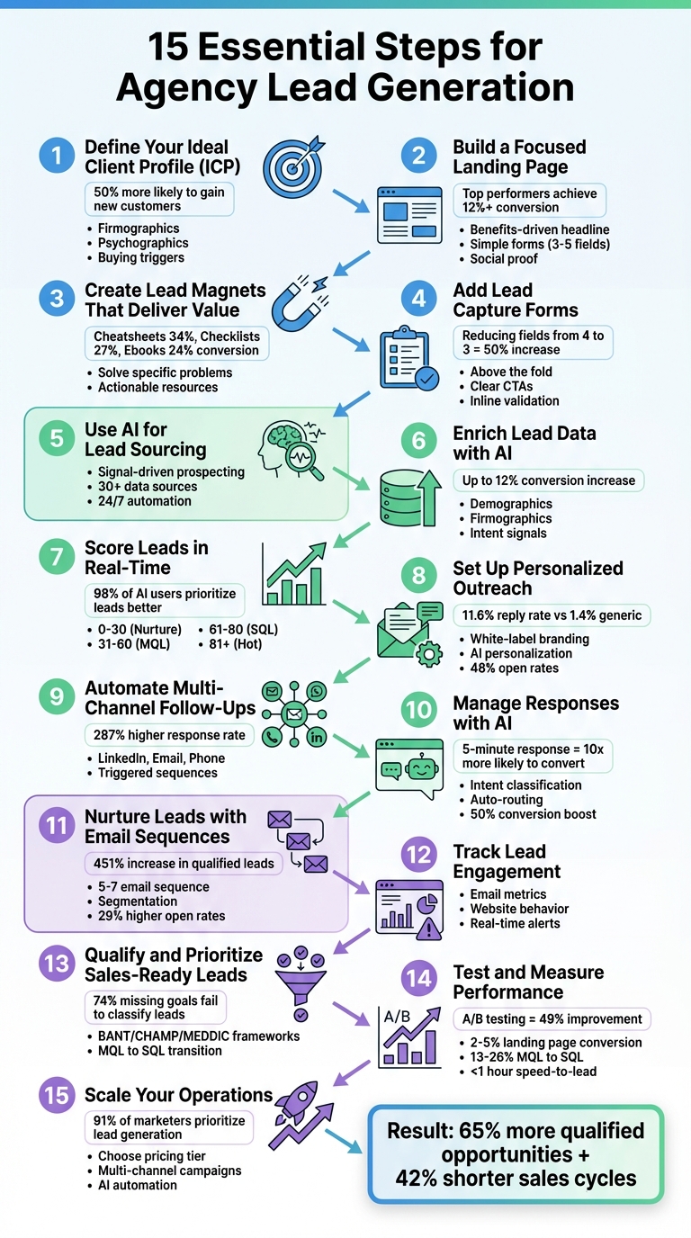 15-Step Agency Lead Generation Checklist: Complete Process Flow