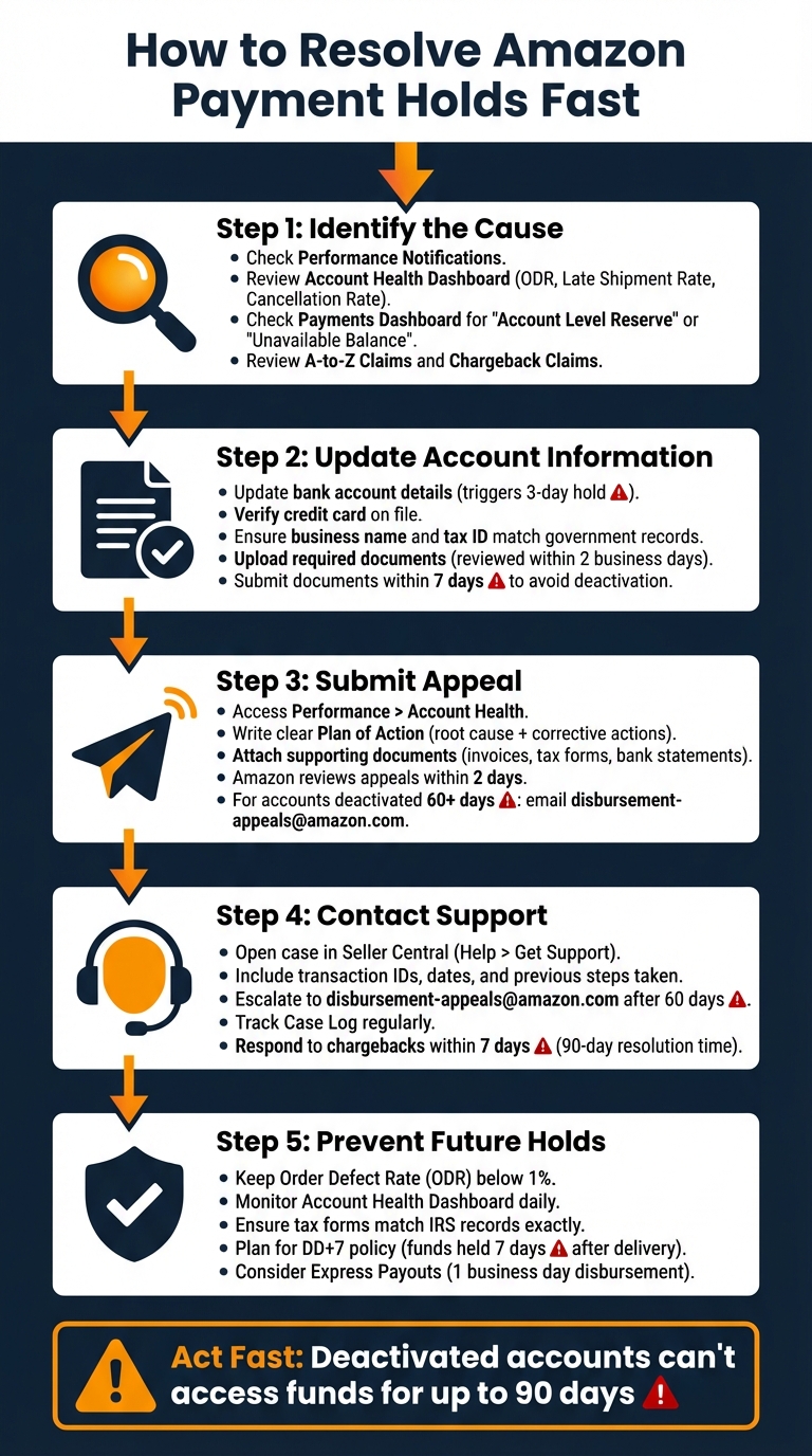 5-Step Process to Resolve Amazon Payment Holds