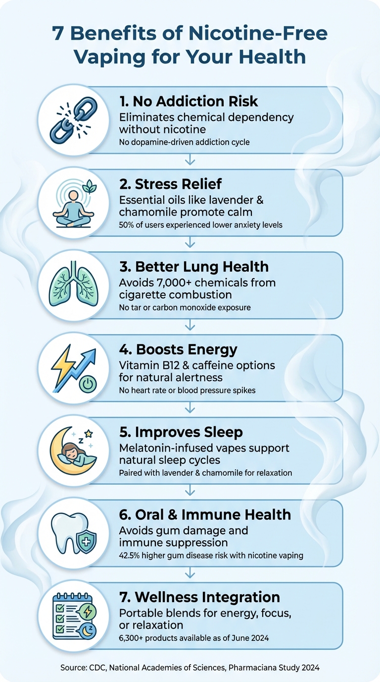 7 Health Benefits of Nicotine-Free Vaping Infographic