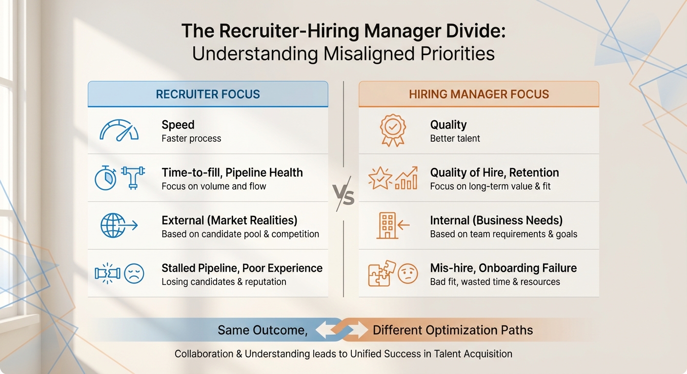 Recruiter vs Hiring Manager Priorities in Tech Recruitment