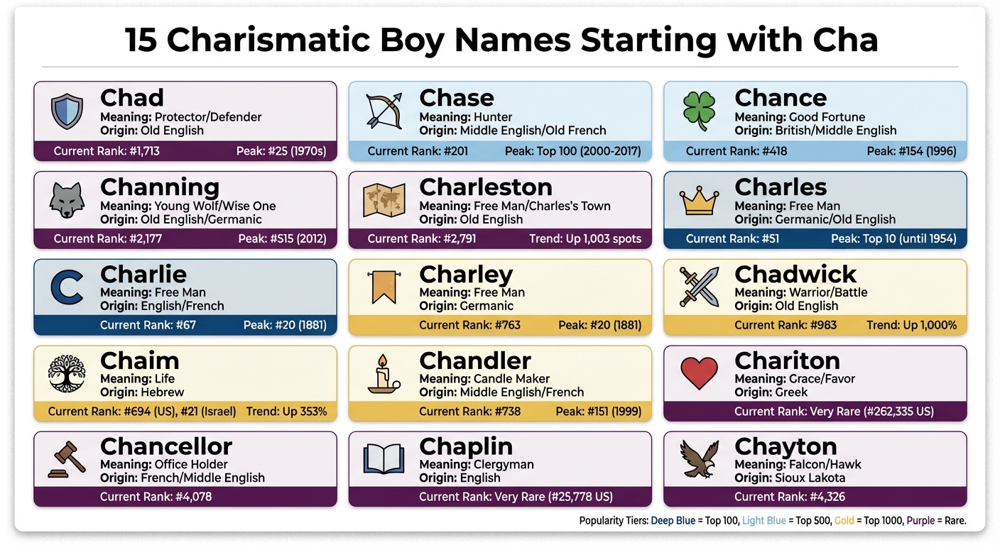 15 Boy Names Starting with Cha: Meanings, Origins, and Popularity Rankings