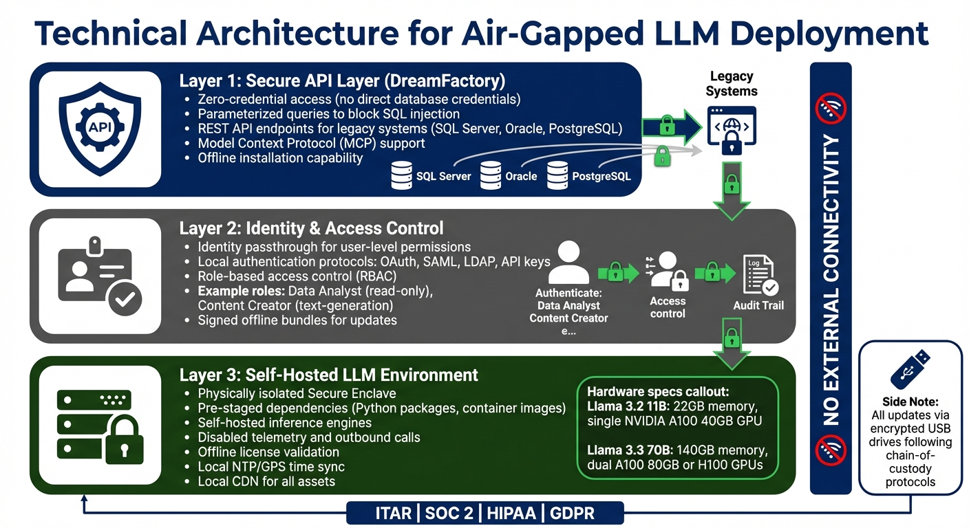 Technical Architecture for Air-Gapped LLM Deployment in Defense Systems