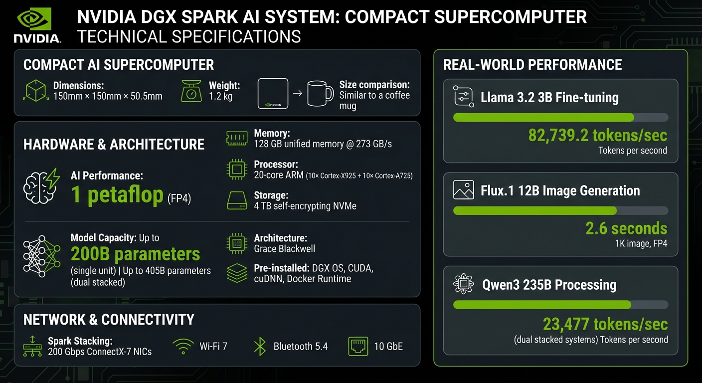 NVIDIA DGX Spark Technical Specifications and Performance Benchmarks