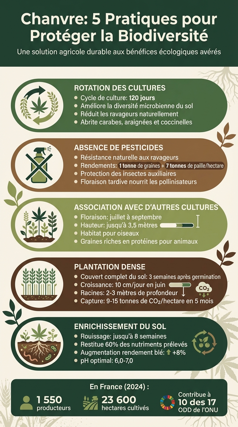 5 pratiques du chanvre pour protéger la biodiversité