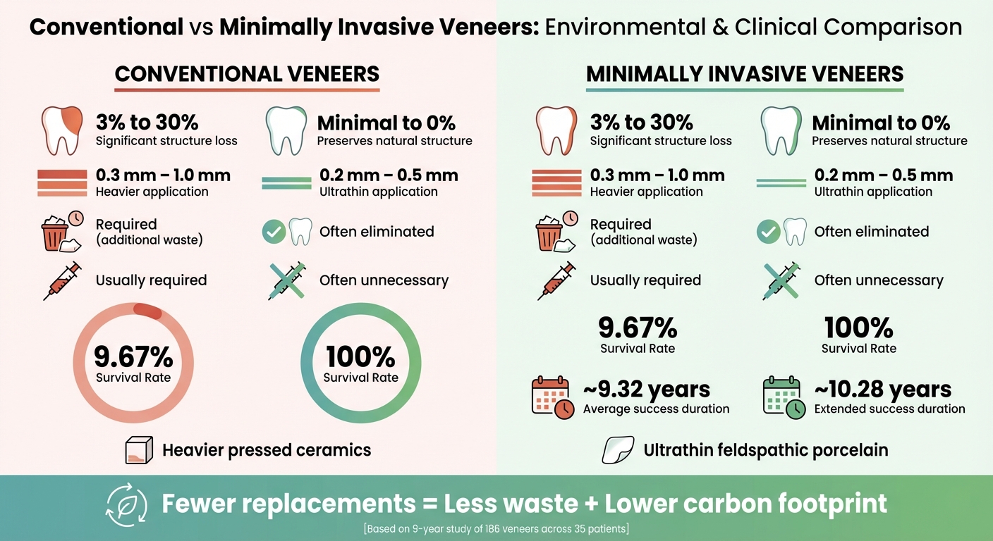 Conventional vs Minimally Invasive Veneers: Environmental Impact Comparison